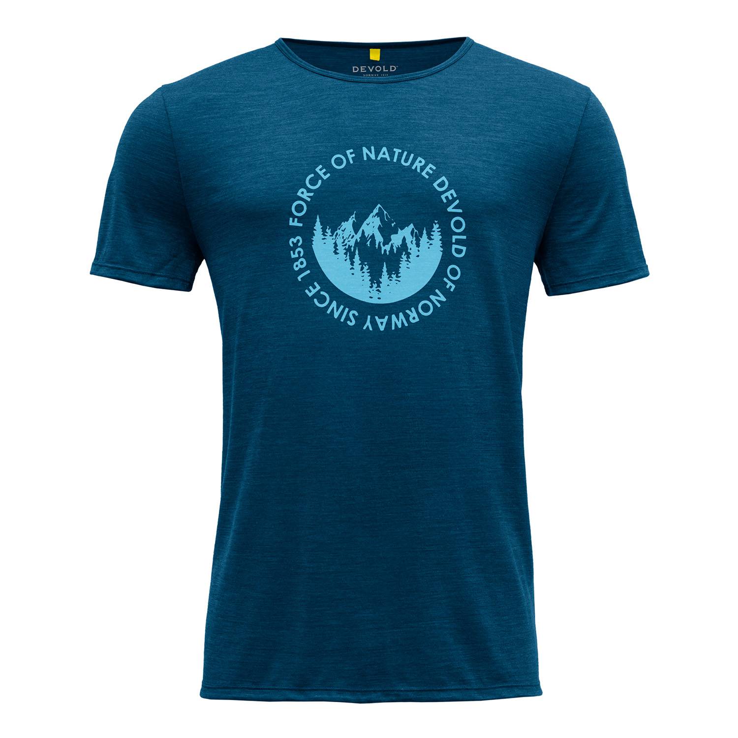 Devold Leira Man Tee T-Shirt blau