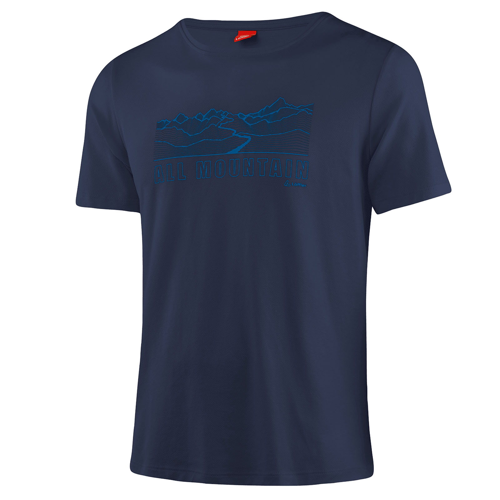Löffler M Printshirt All Mountain Transtex-Single Herren Outdoorshirt blau
