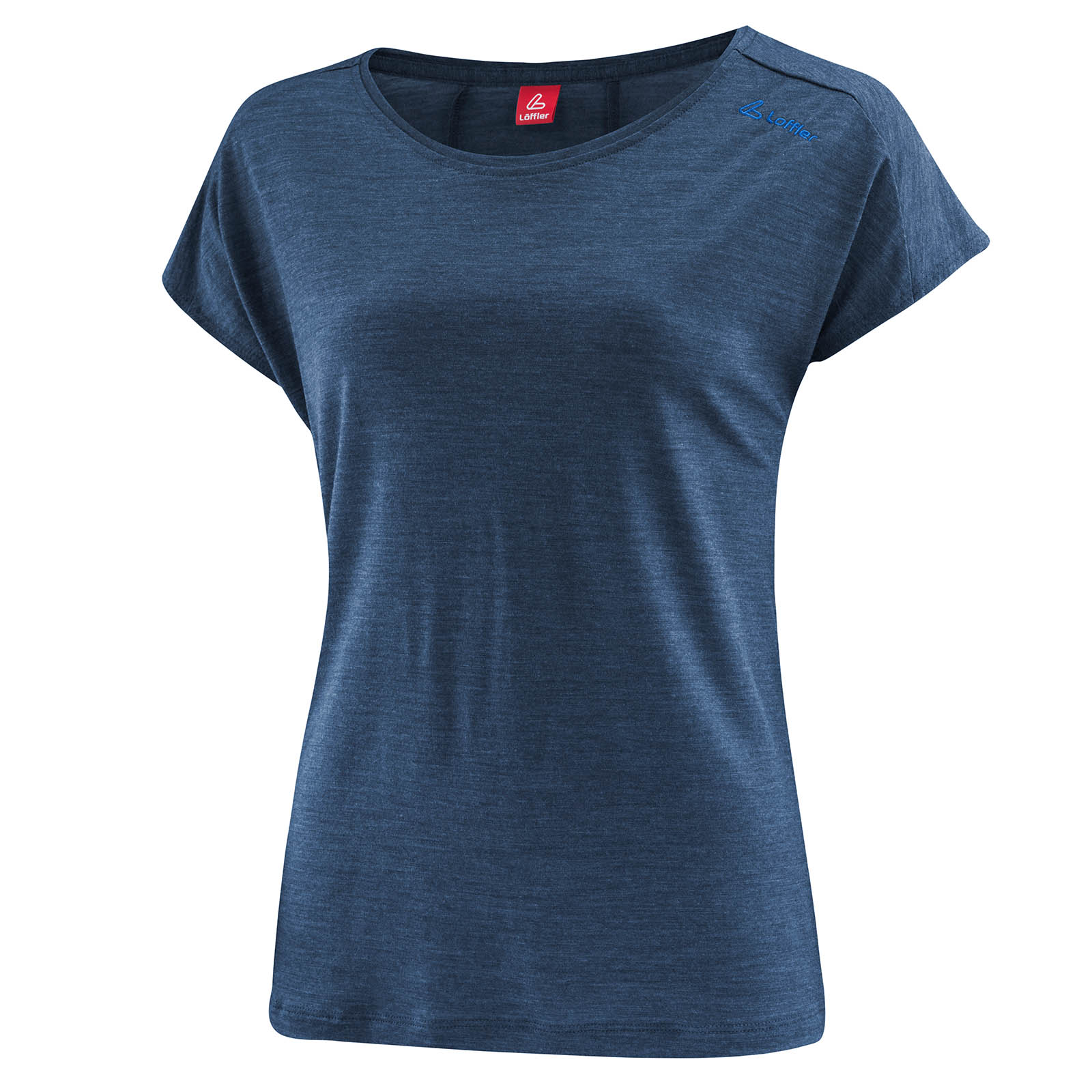 Löffler W Loose Shirt Merino-Tencel Damen T-Shirt blau