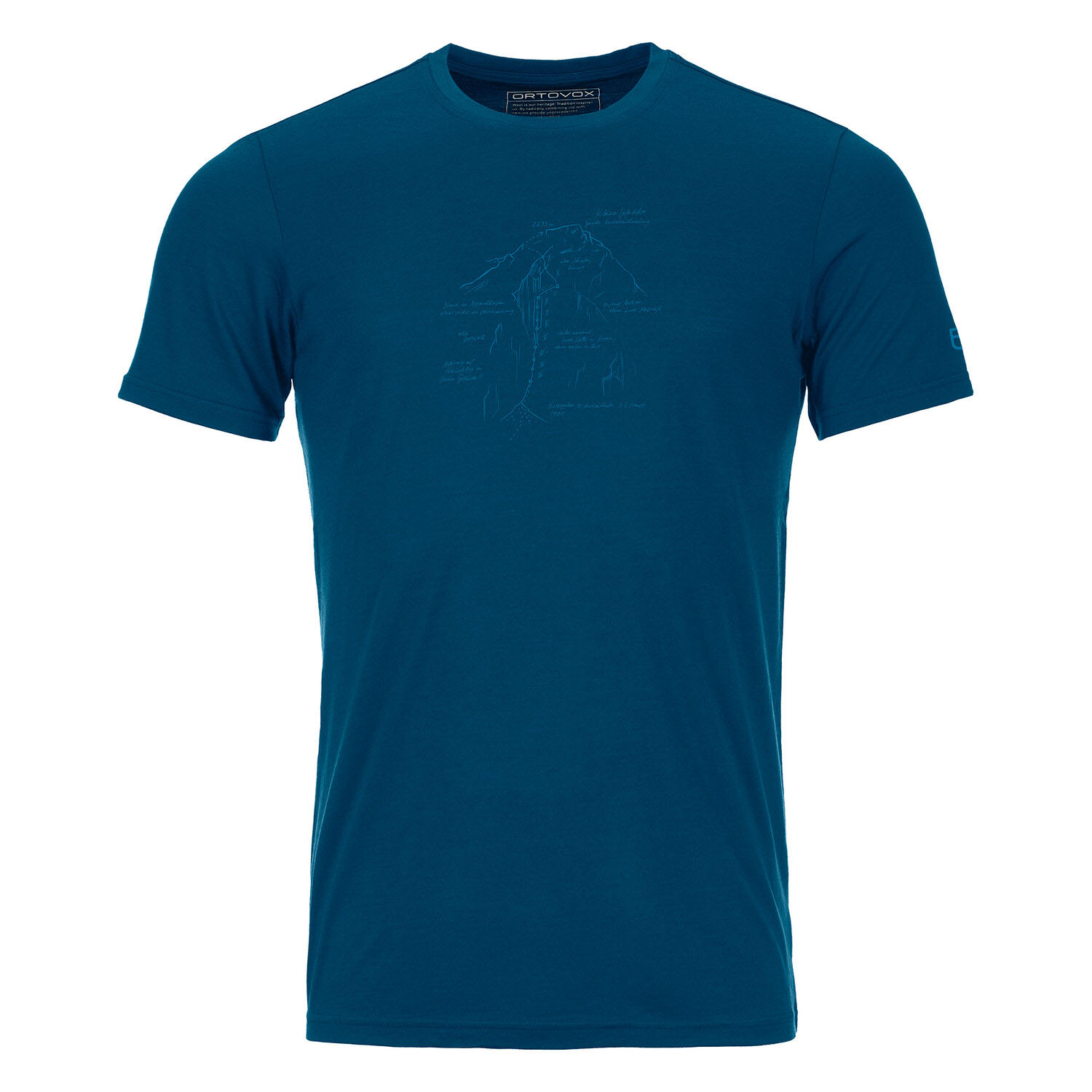 Ortovox 120 Tec Lafatscher Topo TS M T-Shirt blau